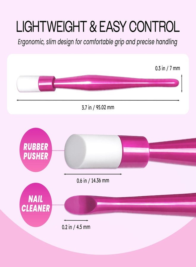 Pana® USA (10pcs in a Pack) Plastic Cuticle Pusher Hard Rubber Tipped Nail Art Tool Cleaner Remover - Image 2