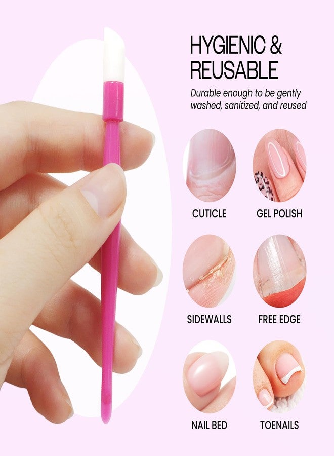 Pana® USA (10pcs in a Pack) Plastic Cuticle Pusher Hard Rubber Tipped Nail Art Tool Cleaner Remover - Image 5