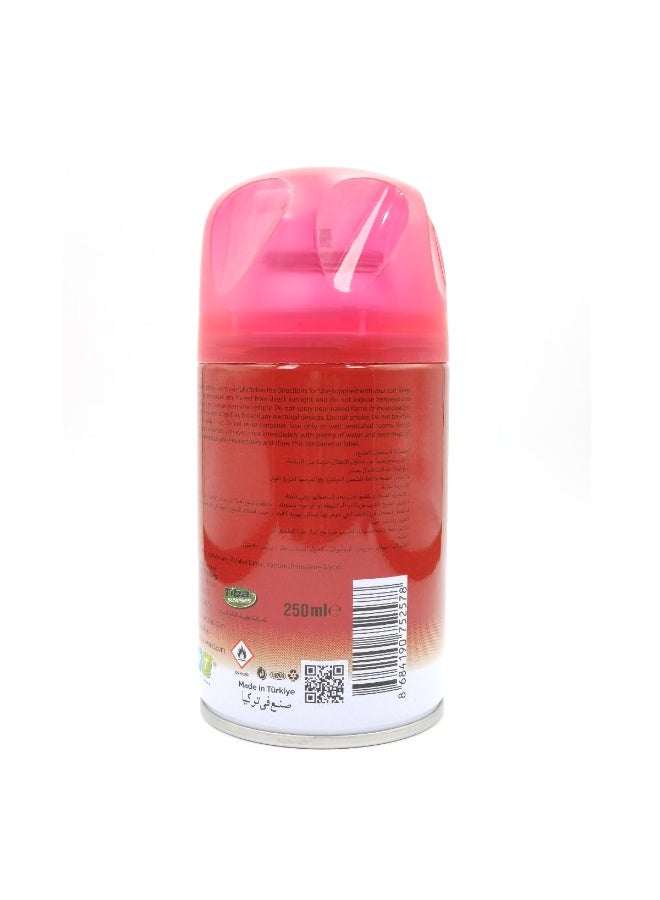 AIR GARYA Automatic Refill Air Freshener Red Rose 250ml Non-Aerosol Essential Oil Based Auto Spray Compatible with Dispenser Long Lasting Floral Odor Remover for Home Office Bathroom Kitchen Car Interior Air Purifier Fresh Scent Refill - Image 3