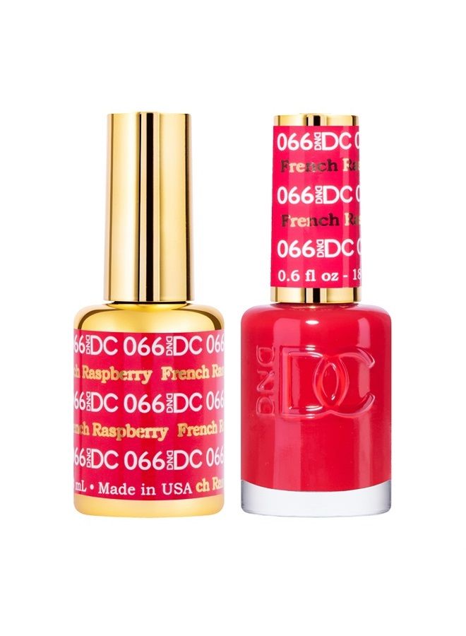 DAISY DND مجموعة طلاء الأظافر جل DND - 1 لكل من طلاء الأظافر الجل الأحمر وطلاء الأظافر الأحمر، 066 توت فرنسي، 0.5 أونصة سائلة - Image 1