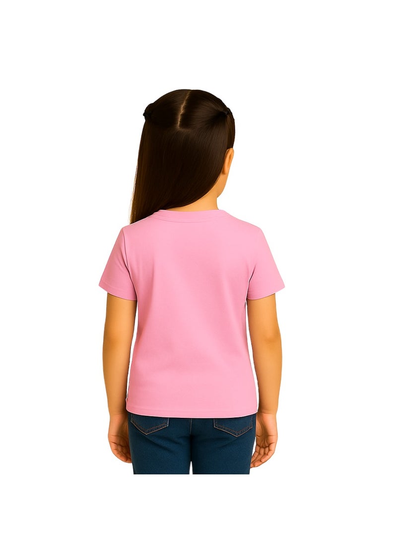 Printshop4me Kids Round Neck Girls T Shirt 170 GSM Pure Cotton Basic Colors - Image 5