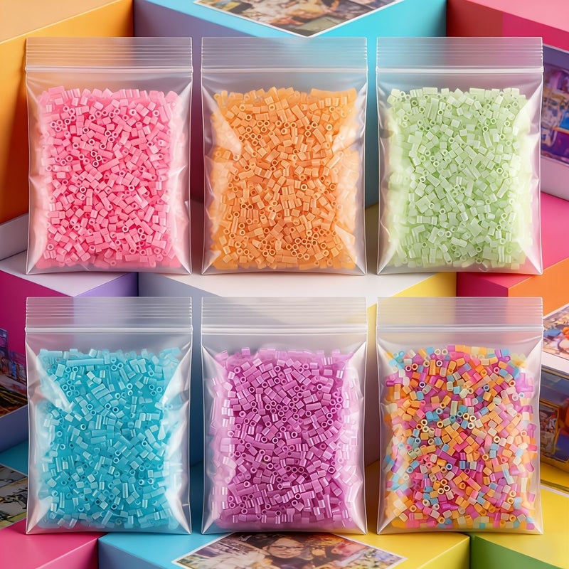 1005 Pcs Pony Beads Plastic Loose Beads for Crafting Vibrant Colors - Image 3