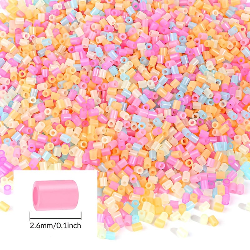 1005 Pcs Pony Beads Plastic Loose Beads for Crafting Vibrant Colors - Image 4