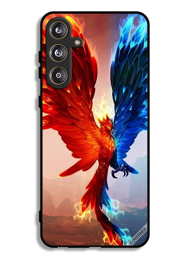 Covernex Samsung Galaxy F55 5G Protective Case Cover Fire And Water Eagle Wallpaper - Image 1