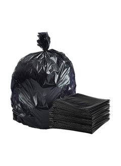 Hi Care (Pack of 100 Bags) Hi-Care Garbage Bag Black 80X110cm 25 Micron Heavy Duty Oxo Biodegradable Plastic Bag Large Trash Bags Dustbin Bags Waste Bag Office Bag Strong & Durable Bin Bag Garbage Bag Large  - Image 1