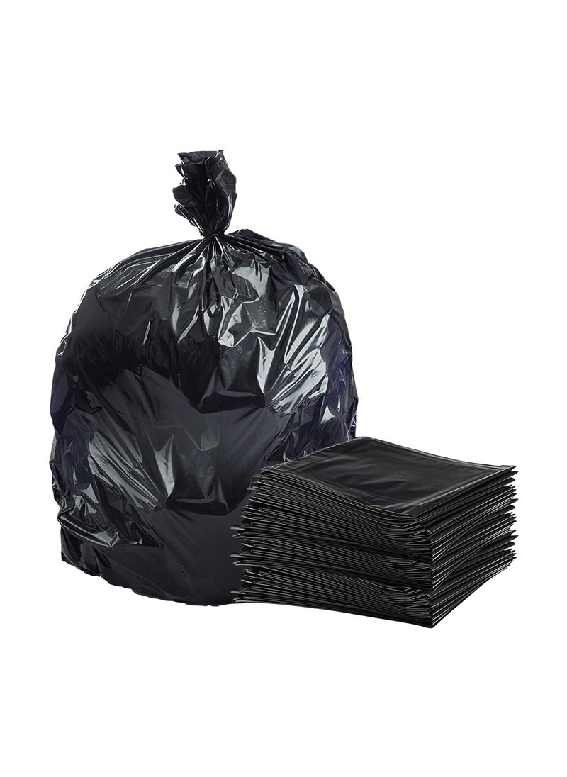 Hi Care (Pack of 100 Bags) Hi-Care Garbage Bag Black 80X110cm 25 Micron Heavy Duty Oxo Biodegradable Plastic Bag Large Trash Bags Dustbin Bags Waste Bag Office Bag Strong & Durable Bin Bag Garbage Bag Large  - Image 1