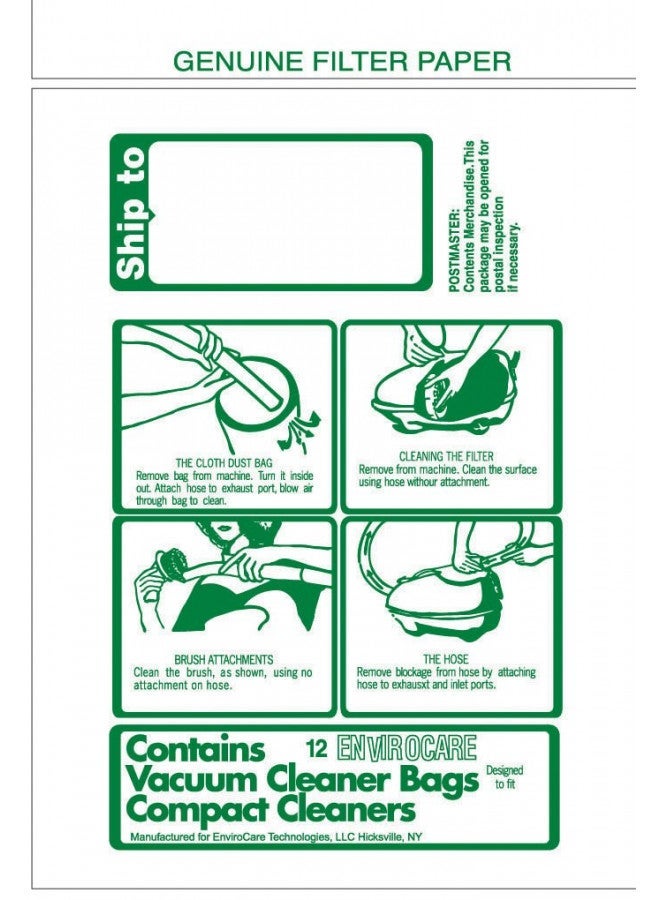 ENVIROCARE Replacement Vacuum Cleaner Dust bags Designed to Fit TriStar and Compact Canisters 12 pack - Image 3