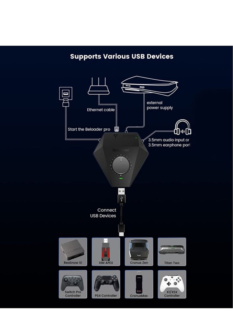 Y&D - Beloader Pro Converter PS5 Game Adapter for Xim Apex Cronus Zen Max Titan Two Controller Emulator Keyboard Mouse Ps5 Console Ps4 Kbm - Image 1