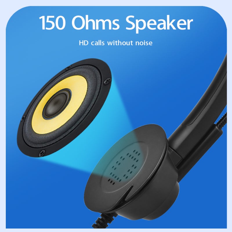 USB Headset With Microphone: 180° Rotatable Headset Arm 330° Rotatable Mic Rod - Anti-EM RF Interference Reduction Plug And Play Dual-Ear Headset For PC Computer Laptop Business Calls Online Meetings - Image 3