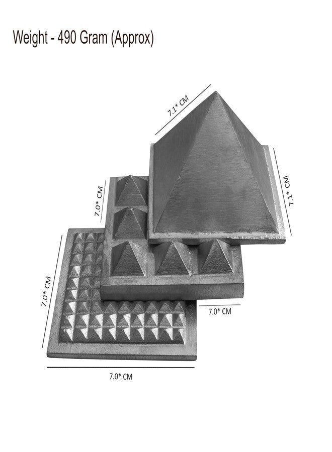TREE MAISON CORONATING HOMES Metal Vastu Lead 3 Layer Pyramid | Lead Vastu Remedy | 3-Inch | Pyramid for Positive Energy, Health & Wealth | Vastu Dosh Remedies for Home & Office | Pack of 1 - Image 2