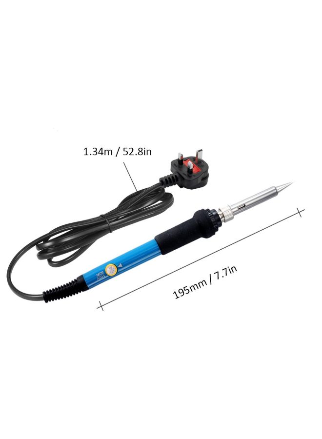 NIBEMINENT Electric Adjustable Temperature Soldering Iron Set Blue/Black/Silver 52.8 x 7.7inch - Image 3