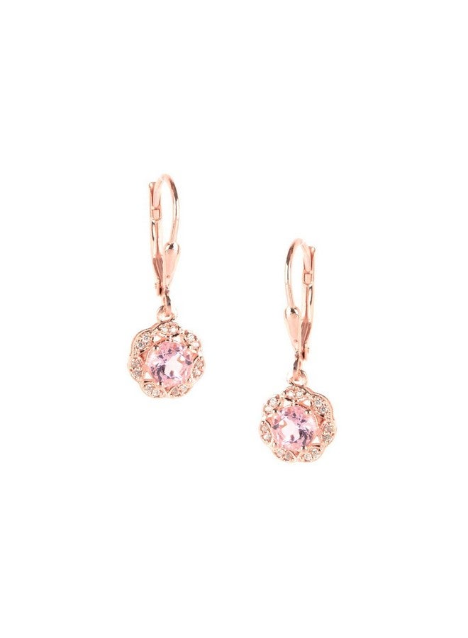 Shaya Women By Caratlane Cherry Blossom Hoop Earrings In Rose Gold Plated 925 Silver - Image 1