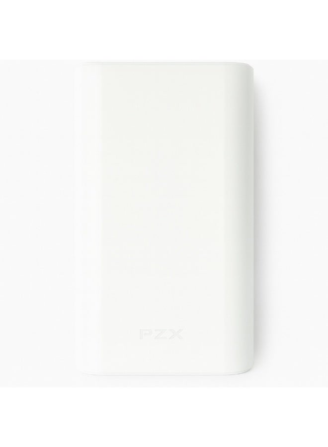 PZX C146 power bank with 10400mAh capacity – emergency light function – safe and portable design – long lifespan – white color - Image 1