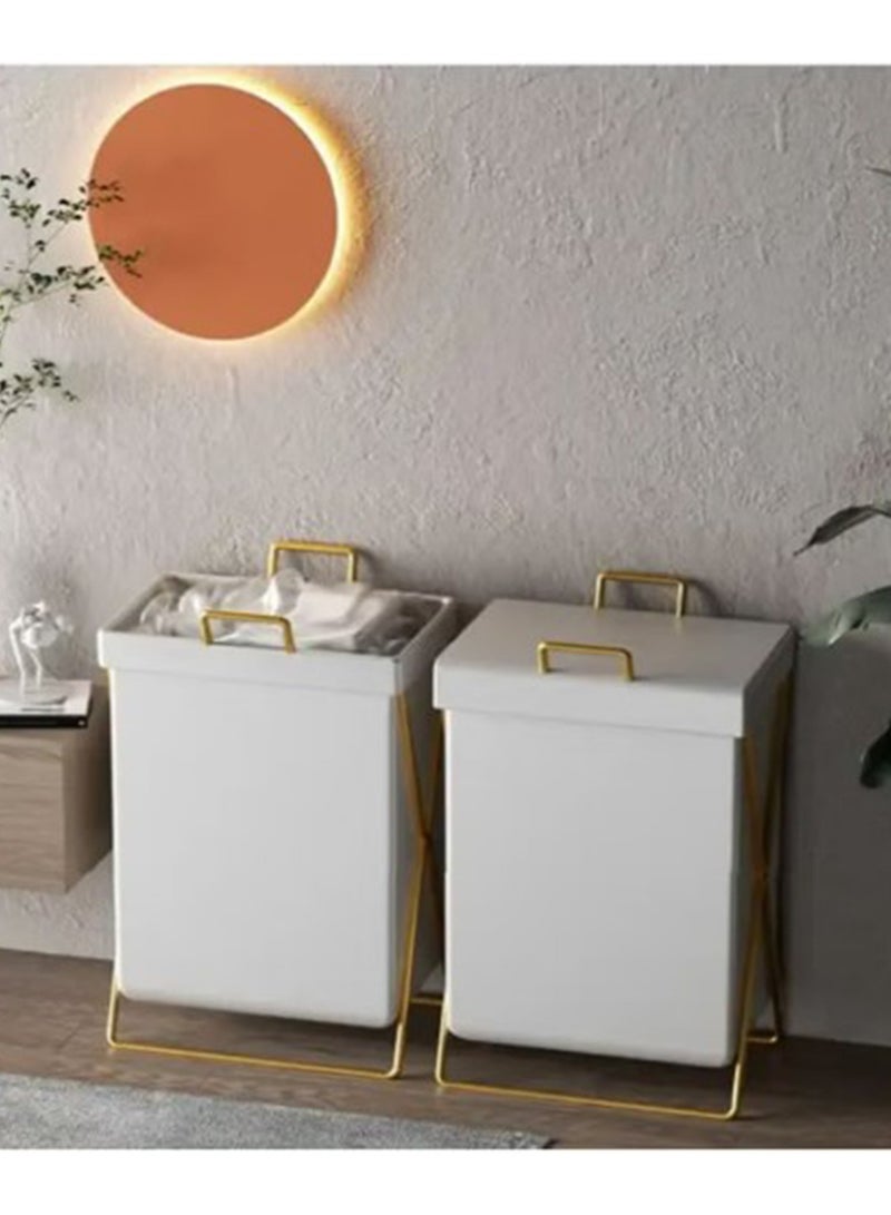 Laundry Basket Stylish Clothes Storage Box Dust and Waterproof Portable Laundry Bag - Image 3