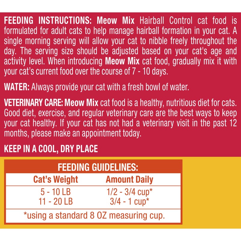 Meow Mix Hairball Control Dry Cat Food, 6.3 Pound Bag - Image 5