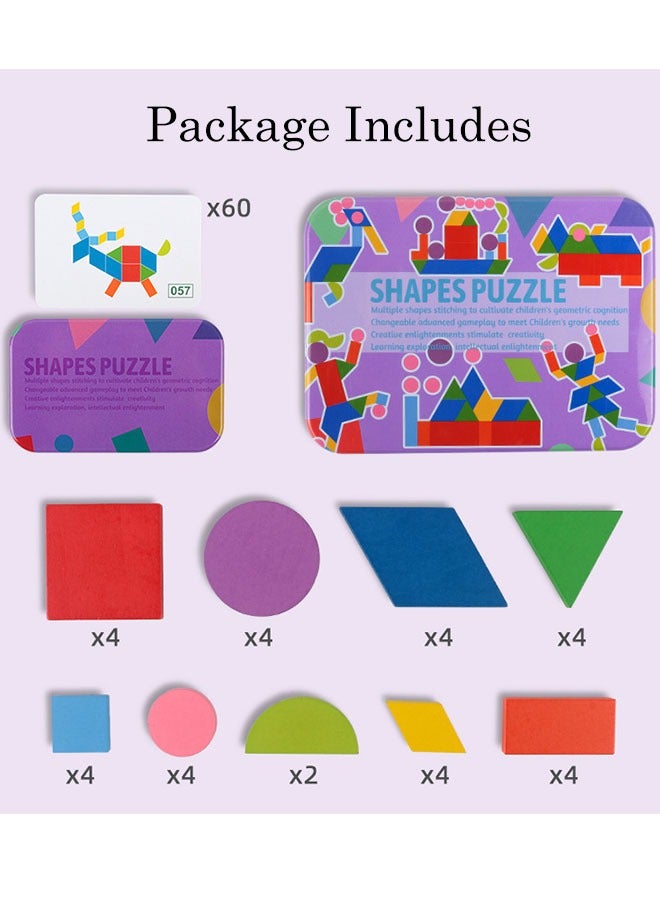 Wooden Puzzles for Toddlers, Puzzle SortingPictures Animal Shape Puzzle, Preschool Educational Toys for Boys Girls Ages 3 4 5 Years Old - Image 2