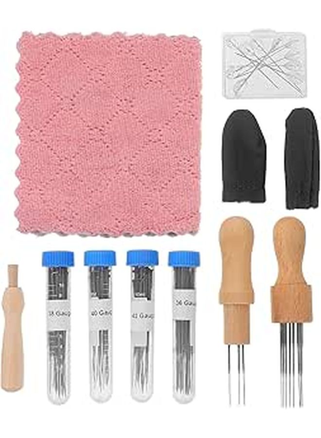 Precision Wool Felting Needles Kit Wood Handle For DIY Crafts - Image 1