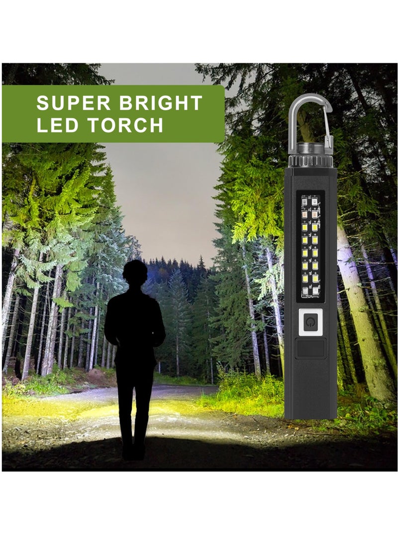 Excefore - Super Bright LED Flashlights, Handheld Tactical Flashlights, Compact, USB Rechargeable, Multiple Lighting Modes for Hiking, Camping, Hurricane Outage - Image 1