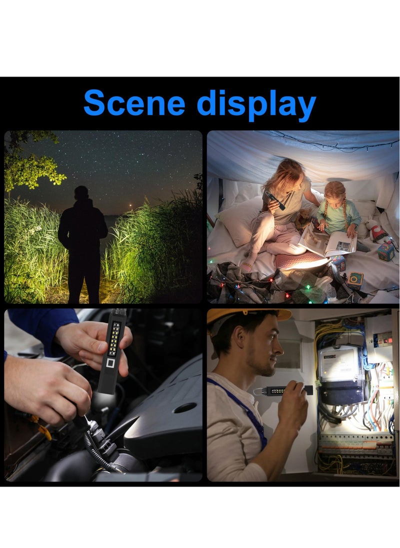 Excefore - Super Bright LED Flashlights, Handheld Tactical Flashlights, Compact, USB Rechargeable, Multiple Lighting Modes for Hiking, Camping, Hurricane Outage - Image 1