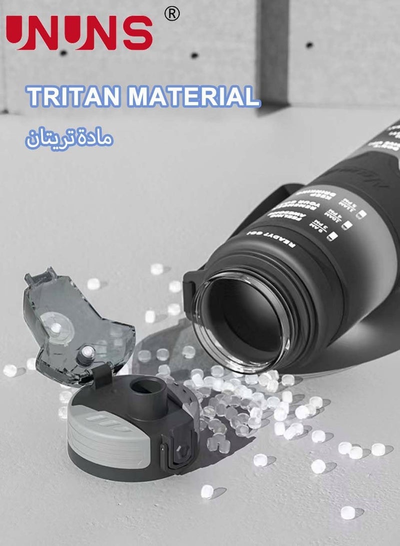 UNUNS Motivational Sports Water Bottle,34oz Sports Water Bottle With Time Marker,Tritan,BPA Free,Portable Sport Water Bottle  - Image 2