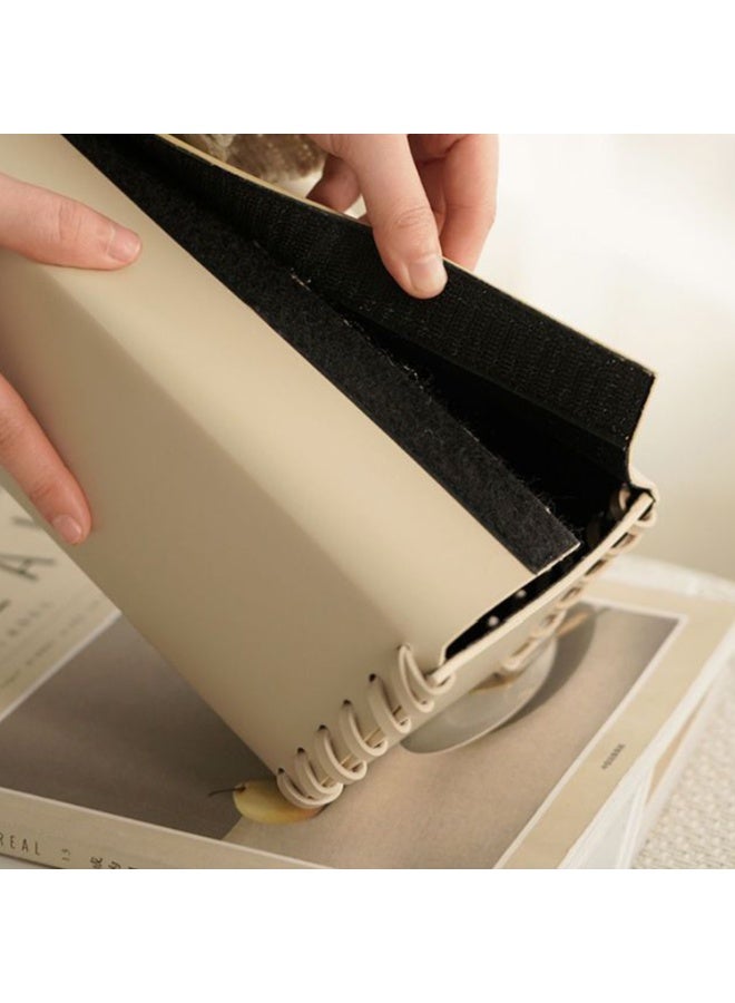 كينجمازي **الترجمة إلى العربية：**  غطاء علبة مناديل مستطيل، حامل مناديل أنيق بتصميم عصري، منظم/موزّع مناديل ورقية مستطيل حديث مصنوع من جلد PU للديكور، مناسب للحمام وطاولة السرير وطاولة القهوة والمكتب المنزلي، باللون البيج - Image 5