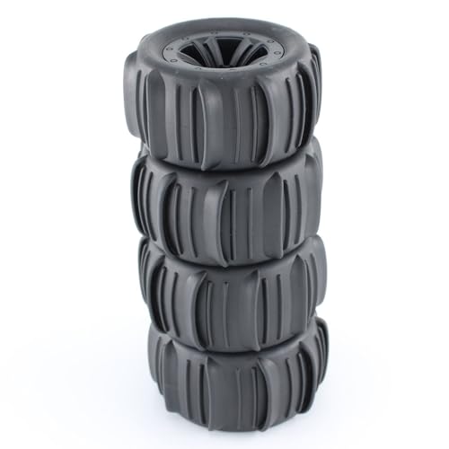 KingVal 4PCS Wheel Tire 12mm Hex Hub Beach Sand, Snow, Desert Off-Road Crawler Wheels Tires Compatible with WLtoys 144001 144002 144010 124008 124018 124019 124016 124017 MJX 1/16 1/14 RC Cars - Image 4