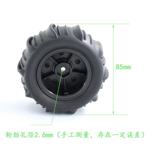 KingVal 4PCS Wheel Tire 12mm Hex Hub Beach Sand, Snow, Desert Off-Road Crawler Wheels Tires Compatible with WLtoys 144001 144002 144010 124008 124018 124019 124016 124017 MJX 1/16 1/14 RC Cars - Image 5