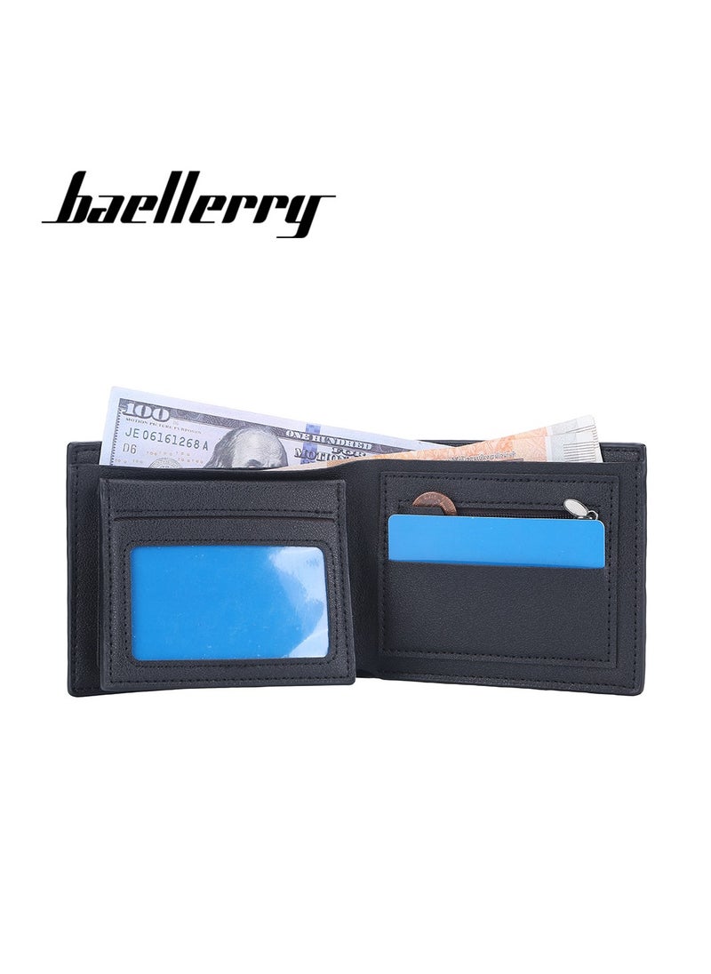 baellerry Crocodile Print Foldable Business Wallet Black  - Image 5