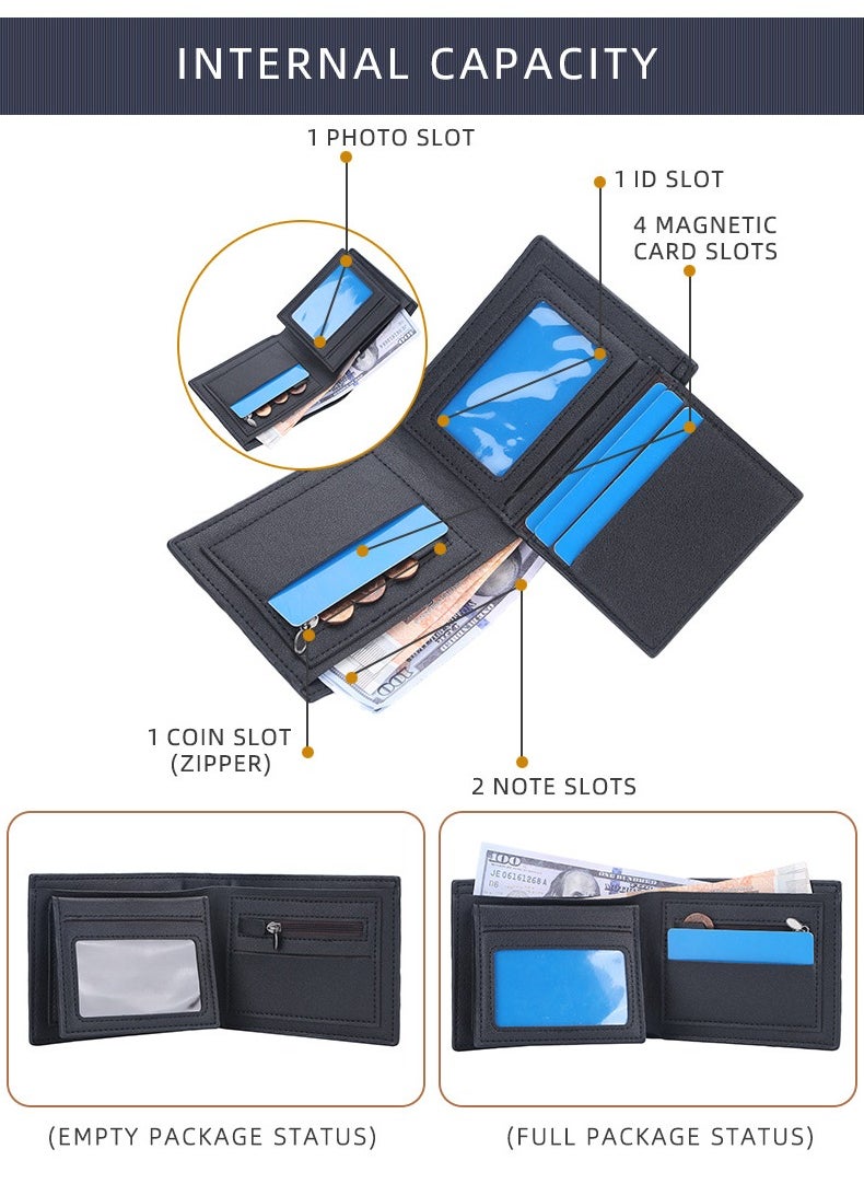 baellerry Crocodile Print Foldable Business Wallet Black  - Image 4