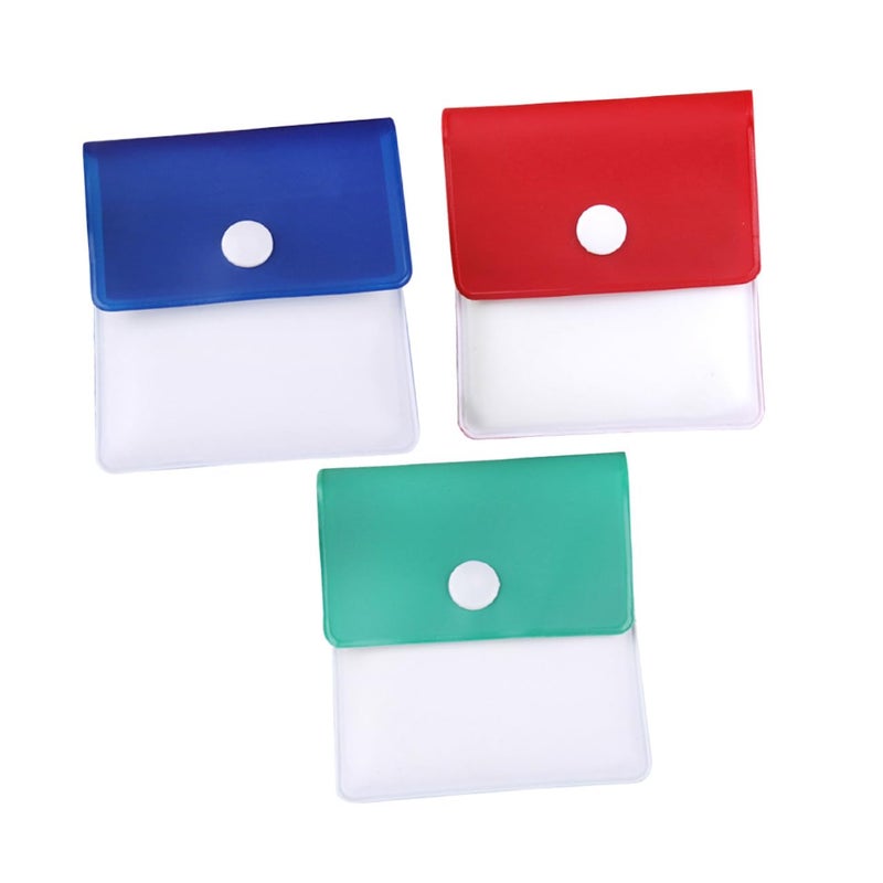 Portable Smoking Ash Bag Set 3 Pieces Red Green Blue Plastic Pouch Indoor Outdoor Use - Image 2
