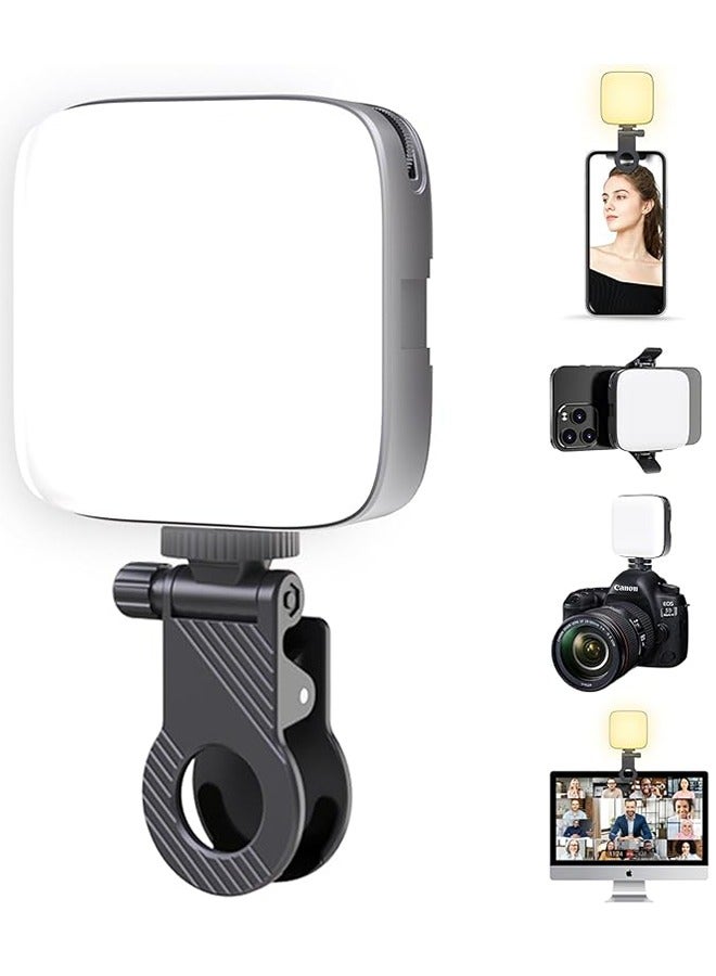 DUSALA LED Video Light,Computer Light for Meeting Video Light,Multi-Angle Adjustable & Splicable Multi-Functional Pocket Fill Light   LED Selfie Light with Clips Portable Phone Light for Video Shooting Vlogging Kit, 60 Beads 3 Colors 9 Modes 1800mAh Battery, Fill Light for iPhone Photo Camera Computer Laptop TikTok Makeup Video Call - Image 1