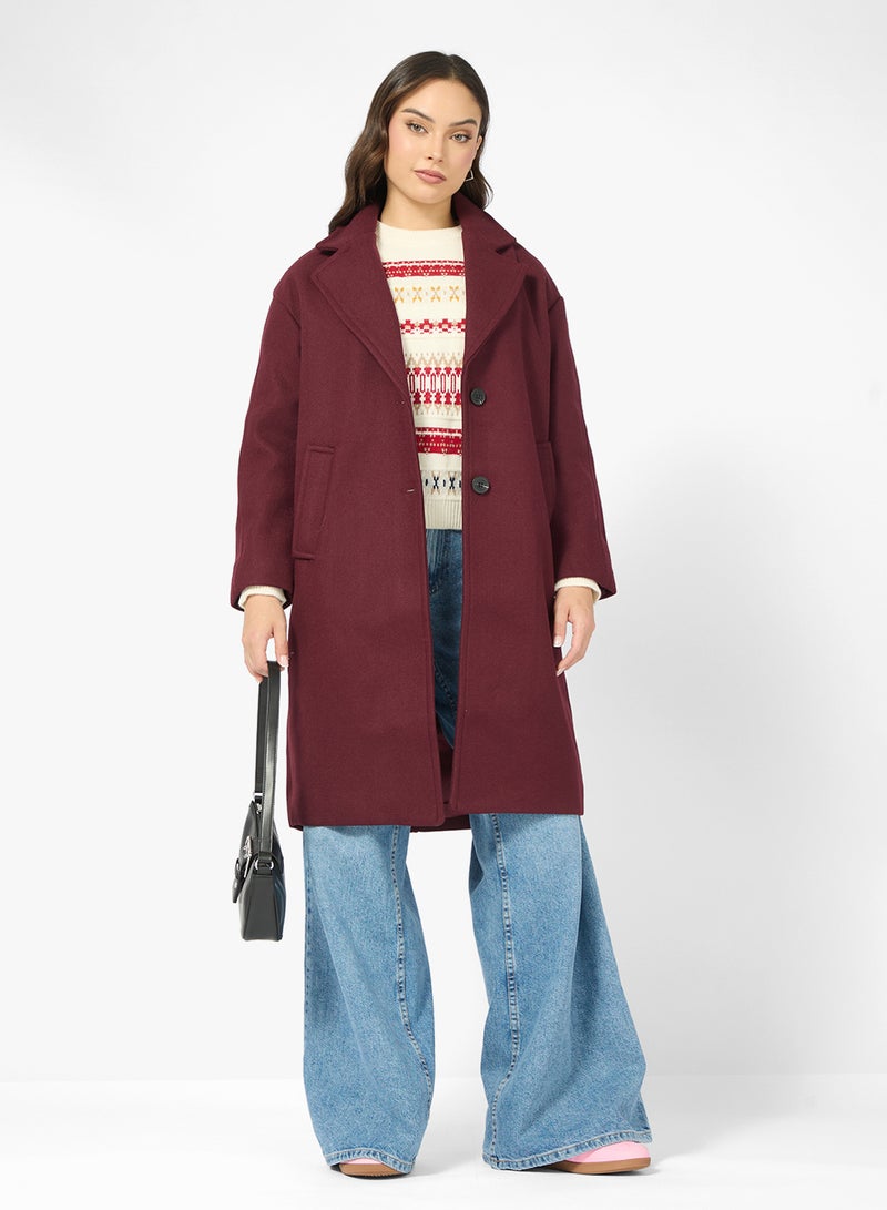 جينجر معطف ترنش طويل من الصوف - Image 4