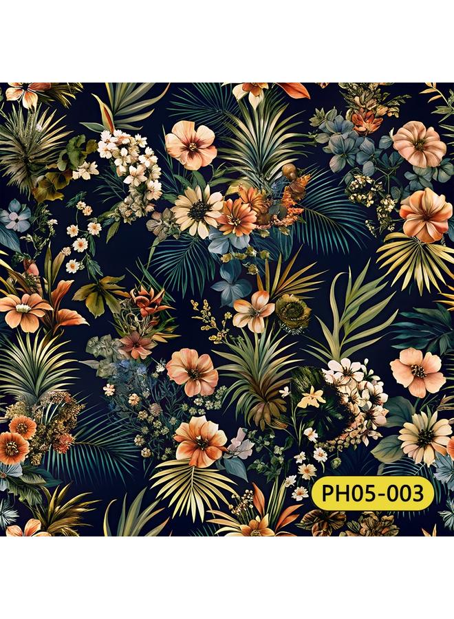 Bluejw Retro Plant Flower Wallpaper TV Background Wall High-end Furniture Stickers Refurb Stickers Thickened Wallpaper - Image 1