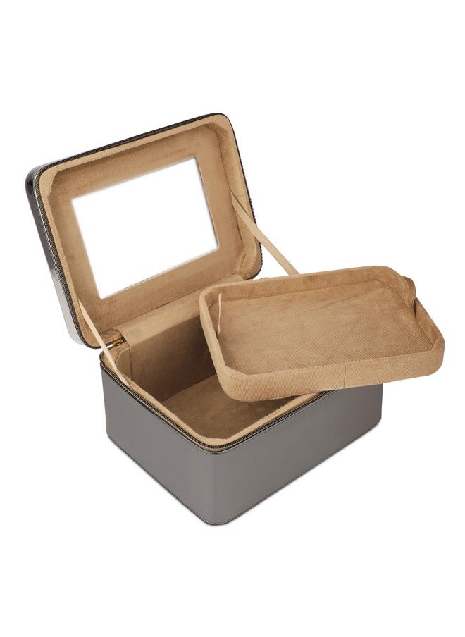 NFI essentials NFI essentials Makeup Bag Cosmetic Box Jewelry Bridal Box Make up Box Trousseau Box Vanity Beauty Case Organizer for Wedding Makeup Big Box (Rose Gold)  - Image 3