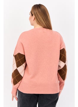 GANT Women Crew Neck Knitted Sweater, Pink  - Image 3