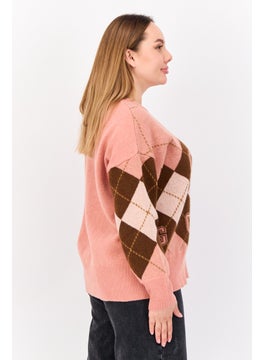 GANT Women Crew Neck Knitted Sweater, Pink  - Image 2