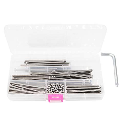 binifiMux 100pcs Pan Phillips Head M4 Machine Screws Hex Nuts 304 Stainless Steel Assortment Kit, M4x60mm/ 65mm/ 70mm/ 75mm/ 80mm - Image 5