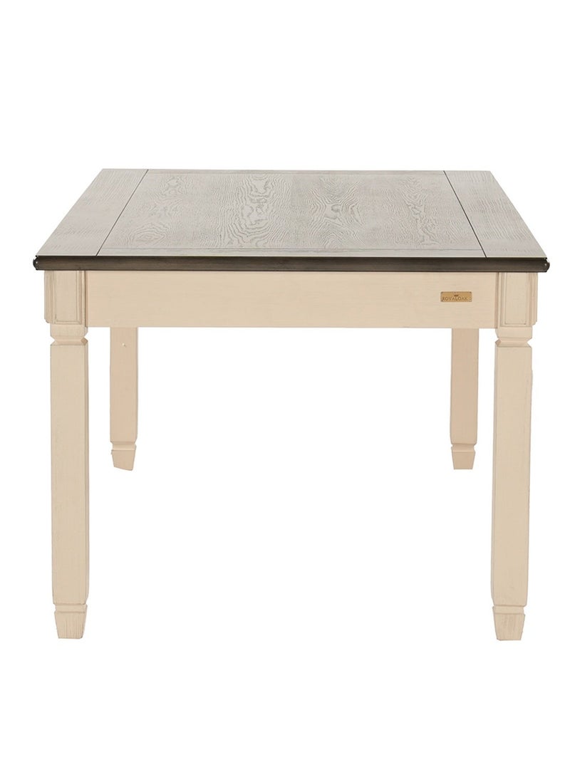 Royaloak Atlanta 6-Seater Wooden Dining Table Set with Bench, Veneer Top, Solid Wood Legs, Drawer Storage, Wire Brush Finish - Image 5