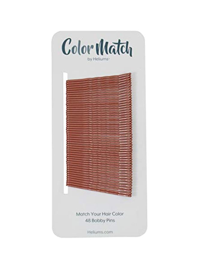 NIBEMINENT 48-Piece Premium Bobby Pins Auburn Red 2inch - Image 1