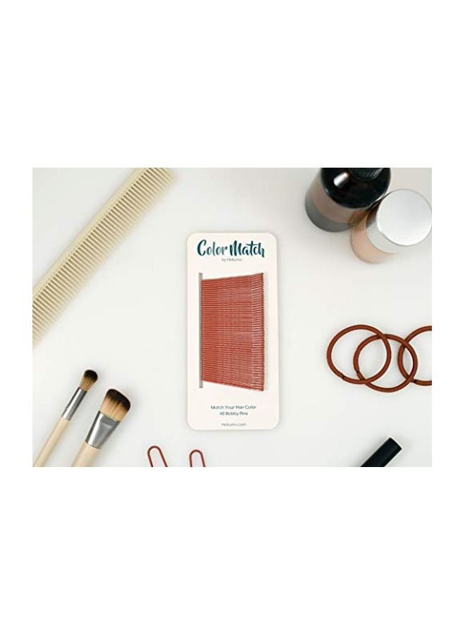 NIBEMINENT 48-Piece Premium Bobby Pins Auburn Red 2inch - Image 3