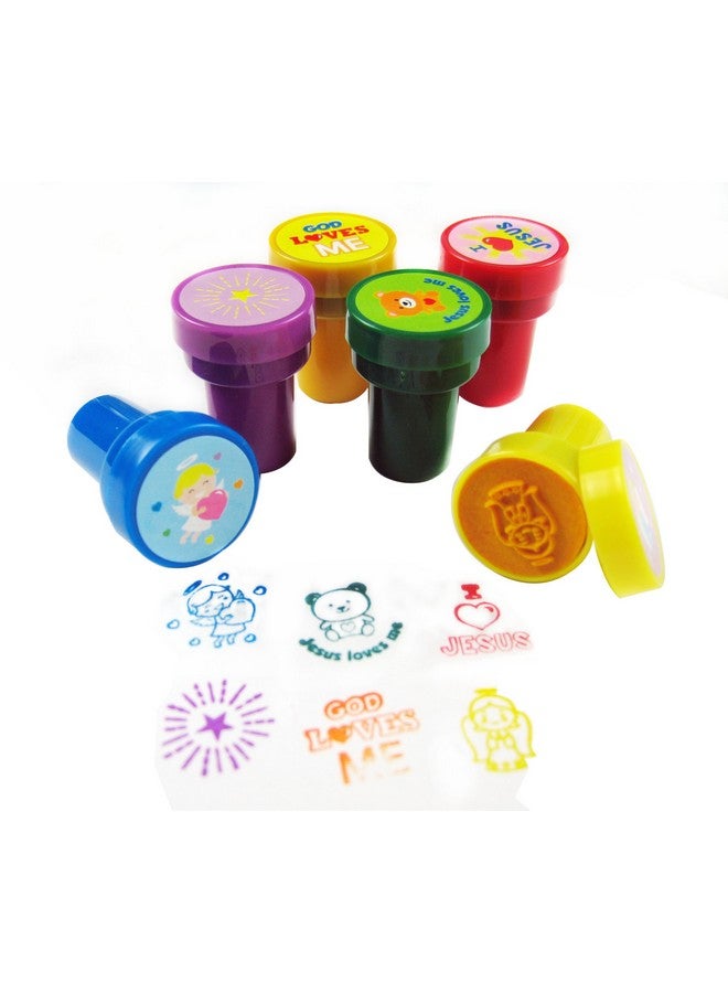 TINYMILLS Tiny Mills 50 Pcs Religious Assorted Stampers for Kids Religious Prizes Carnival Prizes Vacation Bible School Sunday School Prizes - Image 4