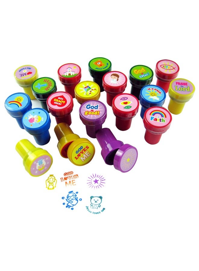 TINYMILLS Tiny Mills 50 Pcs Religious Assorted Stampers for Kids Religious Prizes Carnival Prizes Vacation Bible School Sunday School Prizes - Image 5