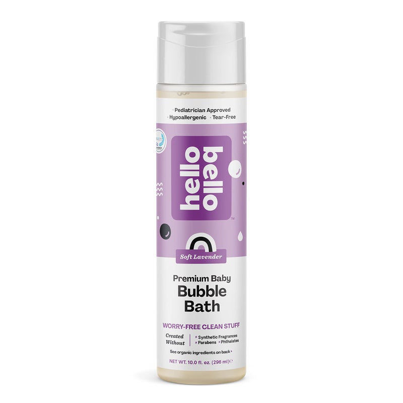 Hello Bello Bubble Bath, Gentle Hypoallergenic Formula for Babies and Kids, Vegan and Cruelty-Free, Soft Lavender Scented, 10 fl oz - Image 1