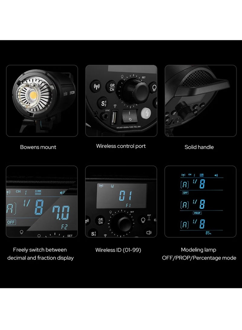 Godox DP1000IIIV Fill Light, 2.4G Wireless X System Strobe Light, Studio Flash Light With Anti Pre Flash Function, Adjustable Light Brightness Photography Light, (DP1000IIIV Standard) - Image 4