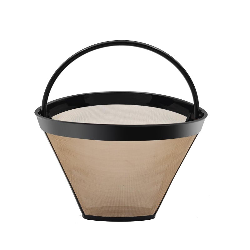 MFBJXC Gold Coffee Filter Reusable #4 Cone Coffee Filters Basket Replacement Fits Cuisinart/Ninja Coffee Makers And Brewers (2) - Image 2