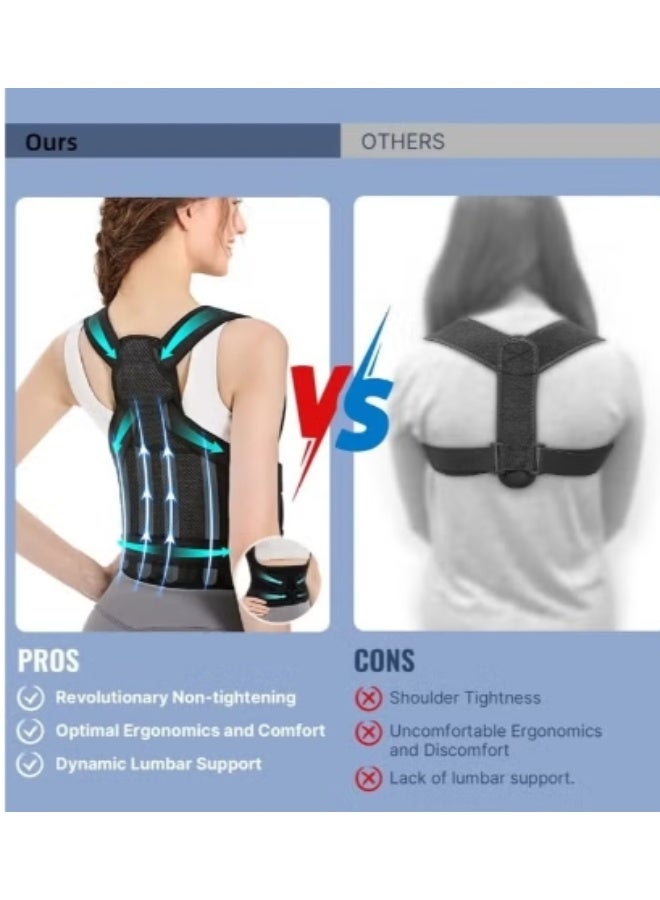 Hicomony Back Brace and Posture Corrector for Unisex Back Straightener Scoliosis and Hunchback Correction Back Pain Spine Corrector Support Adjustable Posture Trainer  - Image 3