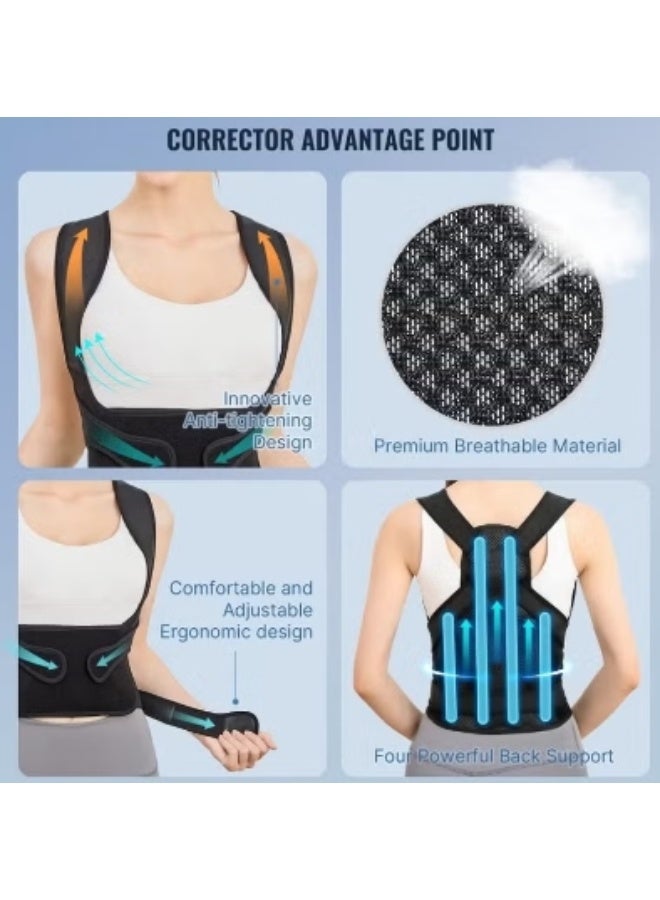 Hicomony Back Brace and Posture Corrector for Unisex Back Straightener Scoliosis and Hunchback Correction Back Pain Spine Corrector Support Adjustable Posture Trainer  - Image 4