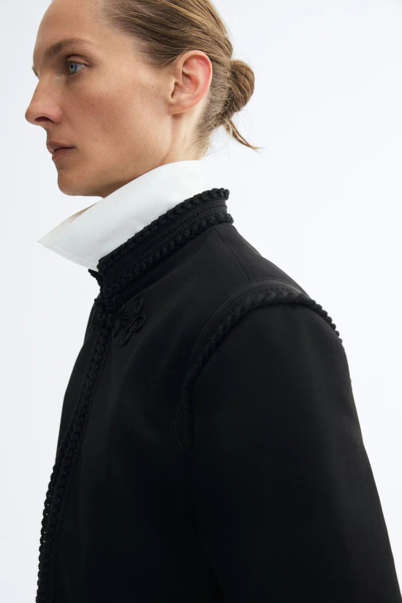 H&M  Cropped braid-detail jacket for Women | Best Price UAE