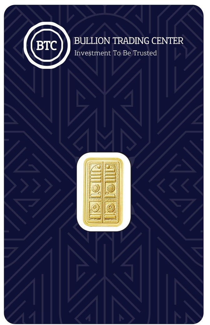 بي تي سي 1جم سبيكة ذهب عيار 24 - باب الكعبة - Image 1