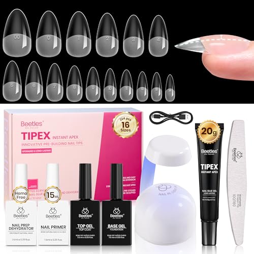 beetles Gel Polish Beetles Tipex Instant Apex Nail Tips Kit with ...